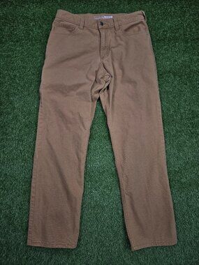 Carhartt Pants Mens 33x32 Brown Rugged Flex Relaxed Fit Canvas 5 Pocket Work